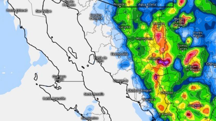 Clima en Sonora: Alertan por CHUBASCOS con DESCARGAS ELÉCTRICAS para esta NOCHE