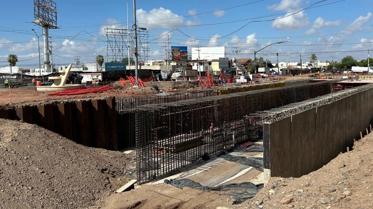 Avanza la construcción de paso a desnivel en Hermosillo