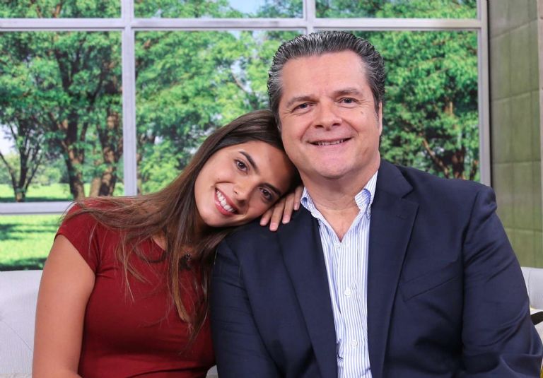 Ariel López Padilla y su hija 