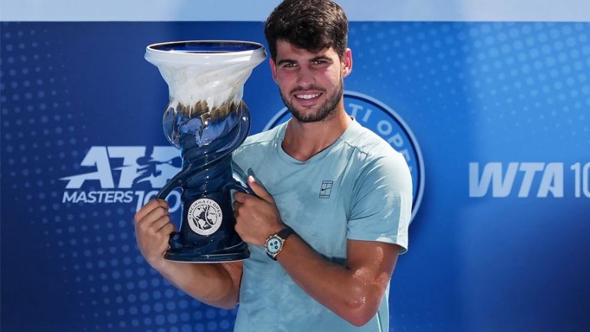 Alcaraz se corona en el Masters de Cincinnati, tras abandono de Sinner