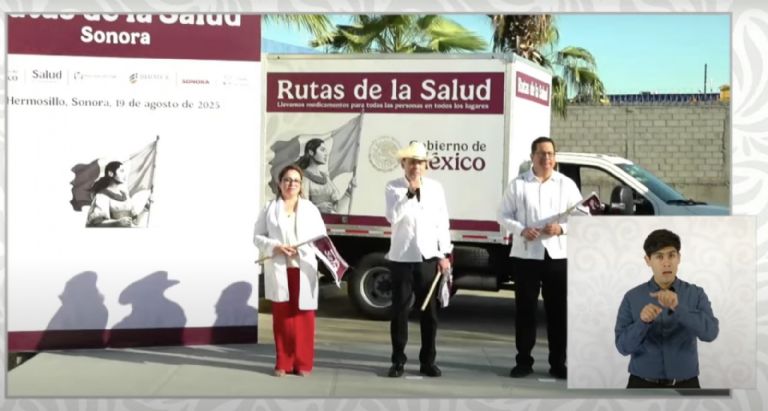 Alfonso Durazo dio el 'banderazo' a las Rutas de la Salud. Foto: Gobierno de México