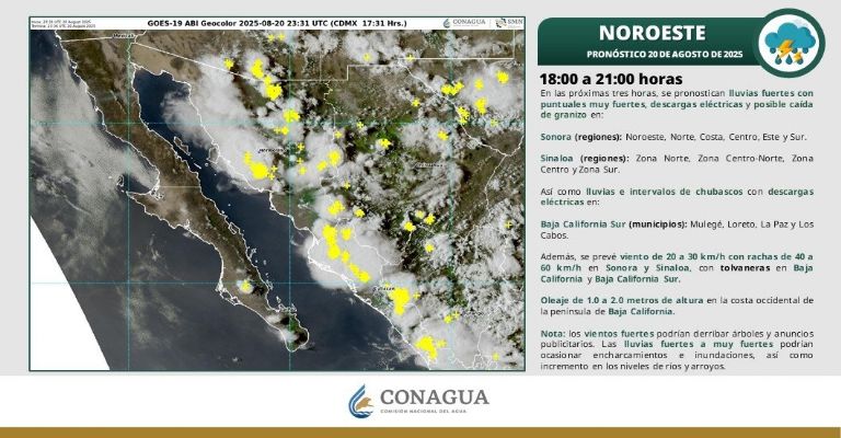 Clima en Sonora para hoy en la noche 