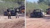 Foto ilustrativa de la nota titulada Conductor sufre quemaduras tras incendio de su vehículo a las afueras de Ciudad Obregón