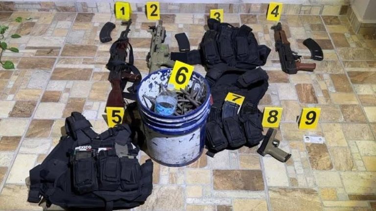 Aseguran armamento y equipo táctico en Ciudad Obregón