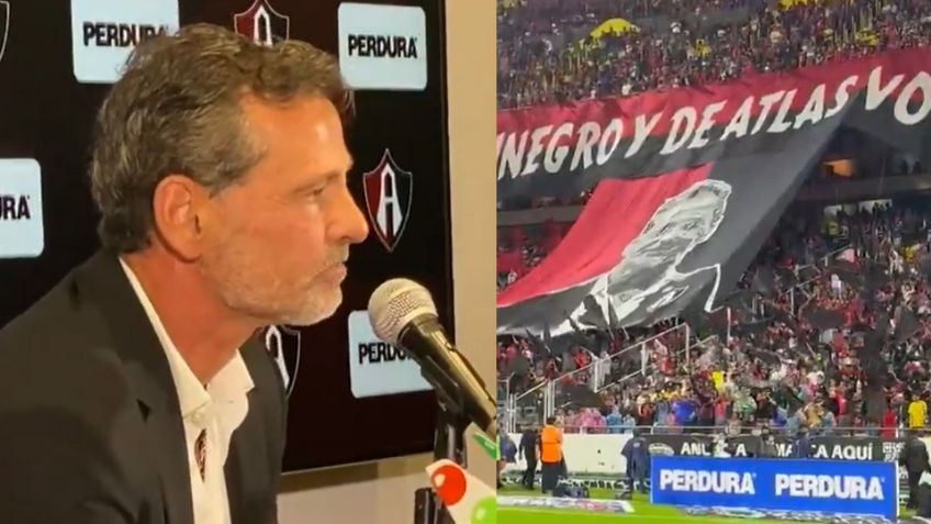 Director técnico del Atlas rompe en llanto en medio del partido contra Aguilas del América