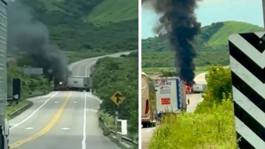 Confirman bloqueos carreteros en Sinaloa; grupos criminales despojan vehículos