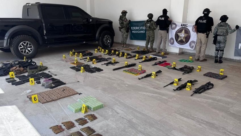 Desarticulan banda criminal que operaba en Sonora; hay 18 detenidos y armamento asegurado