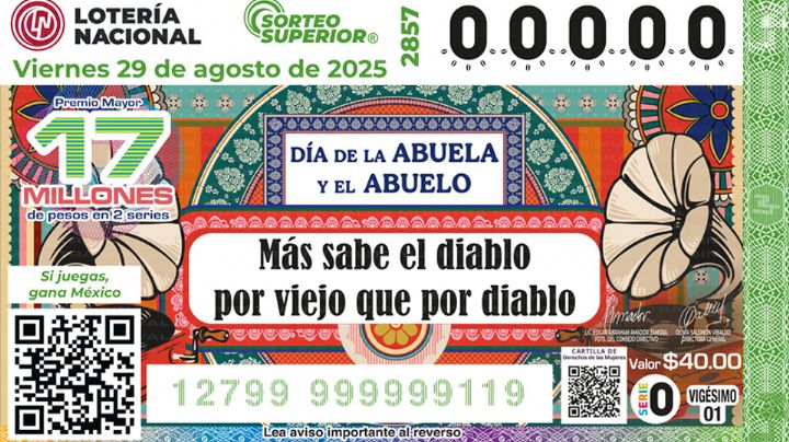 Lista COMPLETA de GANADORES del Sorteo Superior No. 2857 de la Lotería Nacional de este viernes 29 de agosto