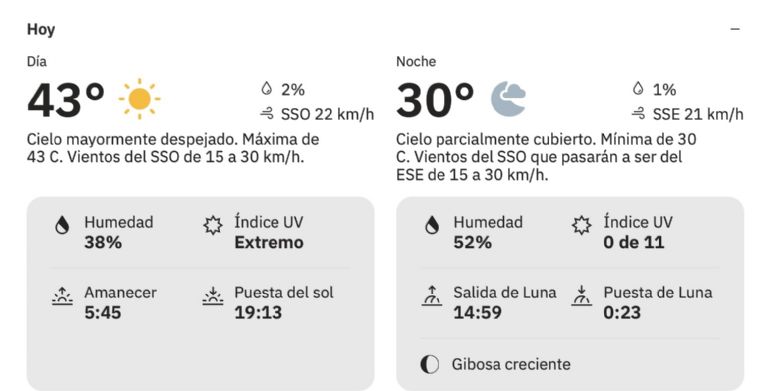 Así será el clima en Hermosillo este domino. Foto: Conagua