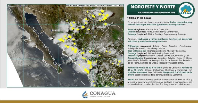 Clima para Sonora hoy