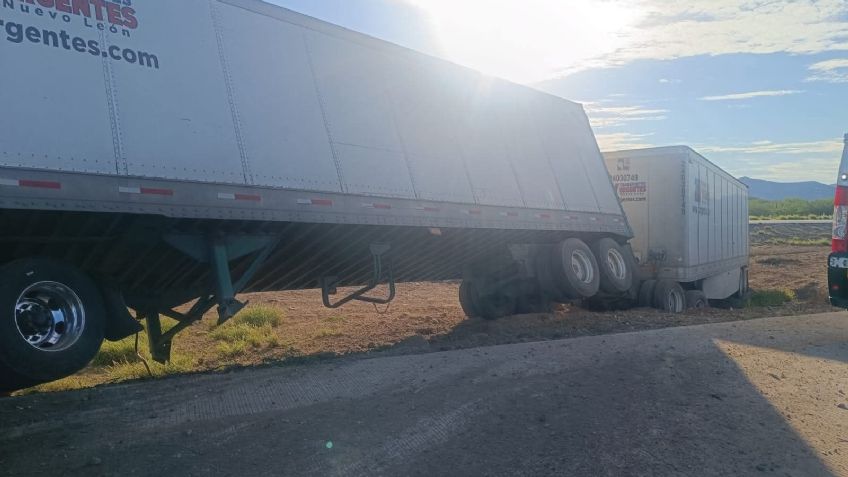 Tractocamión protagoniza fuerte accidente en carretera Ciudad Obregón–Guaymas