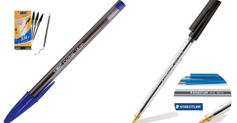 BIC Cristal y . STAEDTLER Stick 430 las mejores plumas