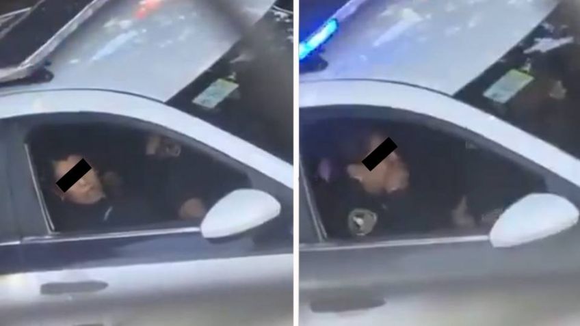 VIDEO: Captan en CDMX a dos agentes realizando actos sexuales a bordo de una patrulla