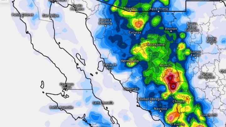 Clima en Sonora: Alertan de LLUVIAS FUERTES por 'Ivo'; esta NOCHE se esperan 3 HORAS de tormentas