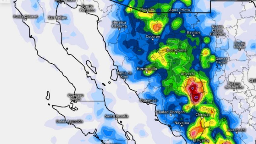 Clima en Sonora: Alertan de LLUVIAS FUERTES por 'Ivo'; esta NOCHE se esperan 3 HORAS de tormentas