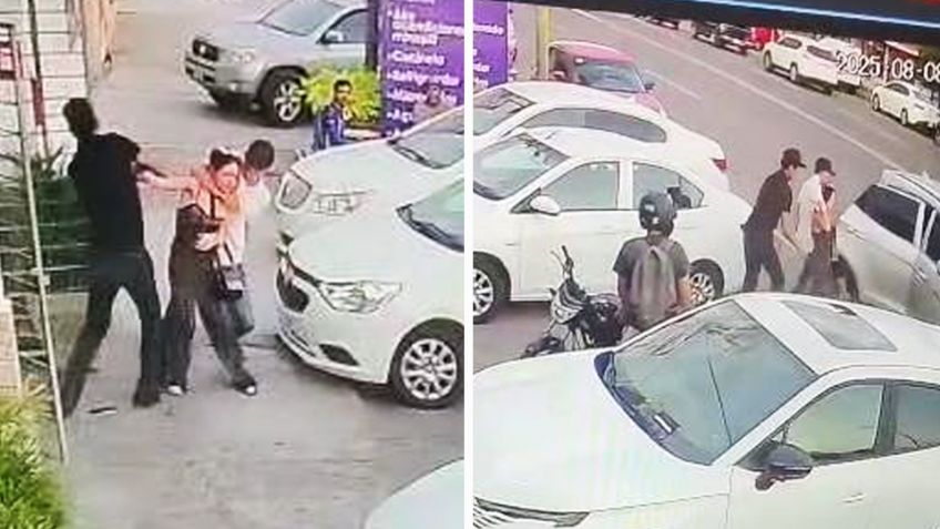 VIDEO: 'Levantan' a mujer en el Centro de Ciudad Obregón; intentó refugiarse en hotel