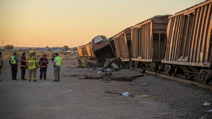 Se descarrila tren minero en Sonora y desata movilización de servicios de emergencia