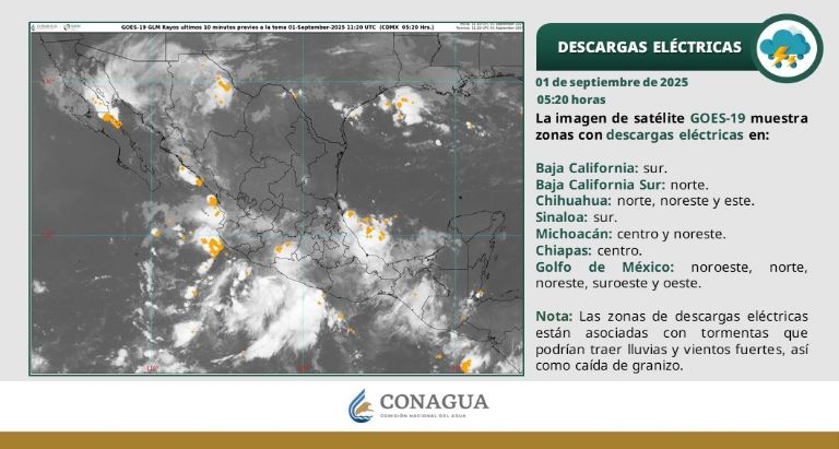 Pronóstico de fuertes lluvias en México HOY. Foto: Conagua