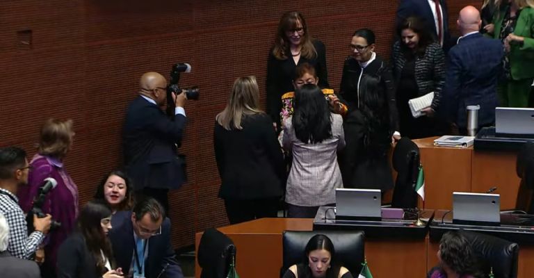 Rosa Icela Rodríguez llega al Senado para la toma de protesta