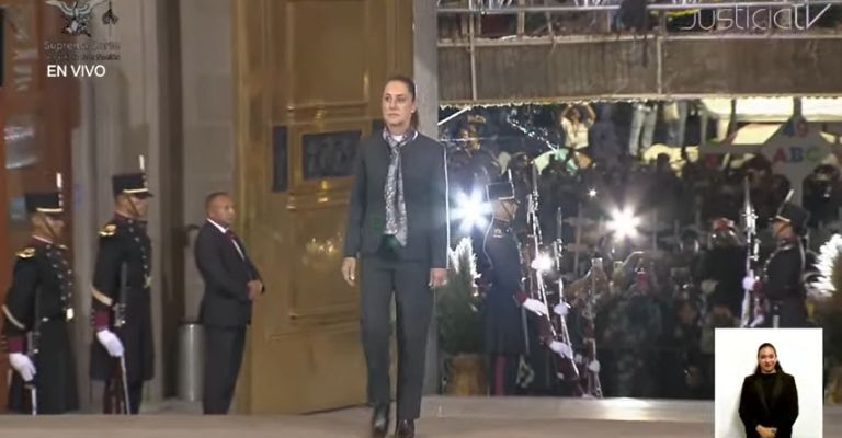 La presidenta Sheinbaum llegó a la Suprema Corte de Justicia de la Nación. 