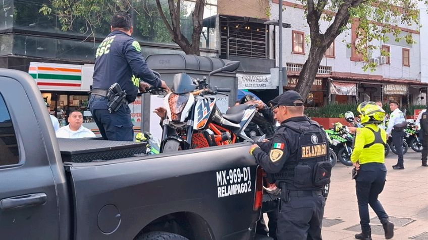 VIDEO: Rodada de Sandra Cuevas en CDMX dejó lesionados y 70 motos en el corralón