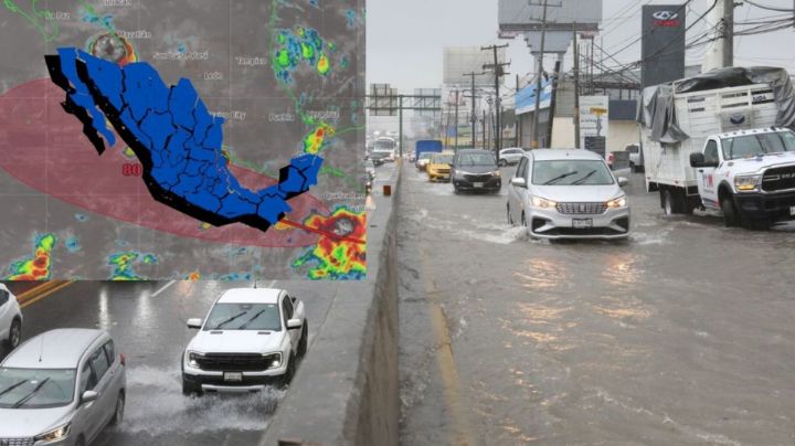 Frente frío número 3 y ciclón 'Mario' provocan lluvias en varios estados de México