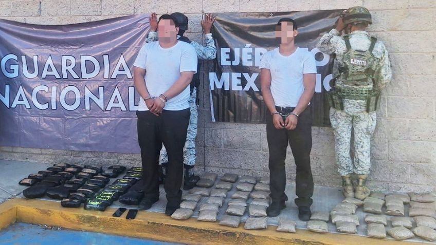 Decomisan en Hermosillo 92 paquetes de droga ocultos en autobús; hay dos detenidos