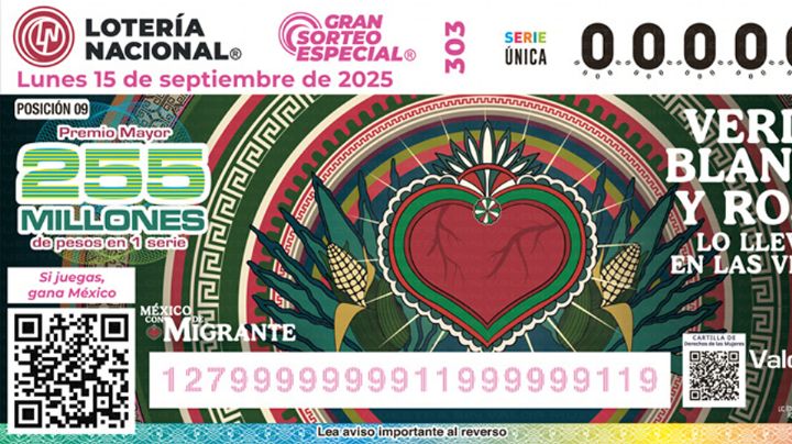 Lotería Nacional: Lista COMPLETA de GANADORES del GRAN SORTEO ESPECIAL No. 303 de HOY lunes 15 de septiembre