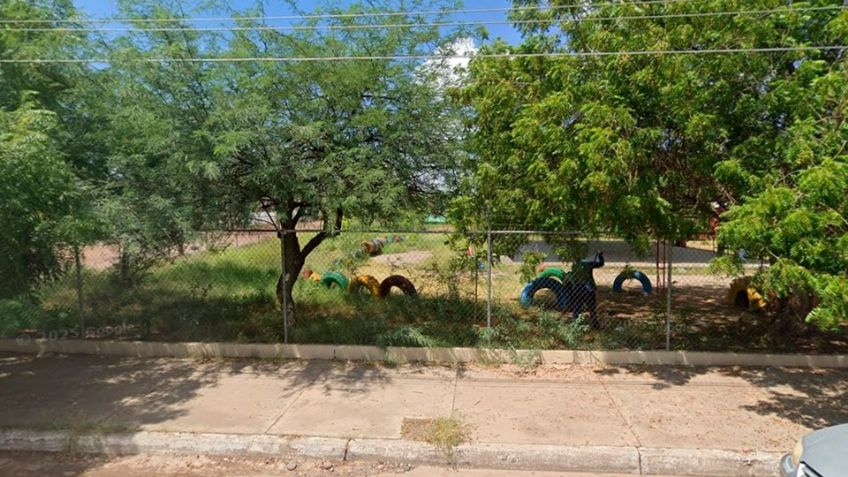 Padres de familia preocupados por maleza crecida en primaria Moisés Sáenz de Navojoa