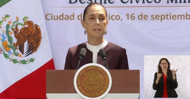 La presidenta de México da su mensaje
