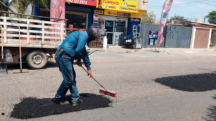 Trabajos de bacheo en Navojoa avanzan en un 55 por ciento durante el último año