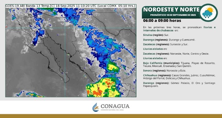 Así será el clima en Sonora este jueves. Foto: Conagua