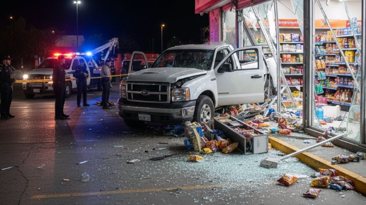 Accidente vial en San Ignacio Río Muerto: Conductora de pick up termina dentro de tienda