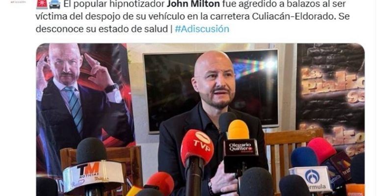 Grupo armado interceptó a John Milton en Culiacán