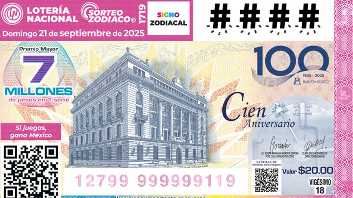 Lista COMPLETA de GANADORES del Sorteo Zodiaco No. 1719 de la Lotería Nacional de HOY, domingo 21 de septiembre