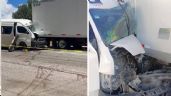Foto ilustrativa de la nota titulada: Combi choca contra tráiler en la autopista México-Puebla; hay un muerto y seis heridos