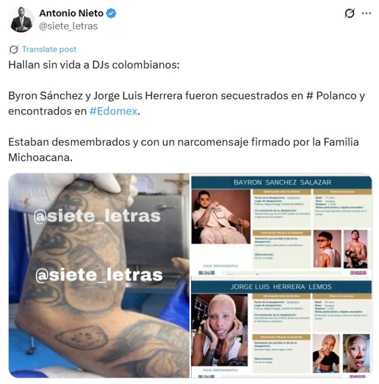 Hallan muertos a artistas colombianos B-King y DJ Regio Clown