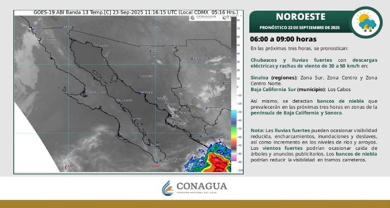 Así será el clima en Sonora este martes. Foto: Conagua