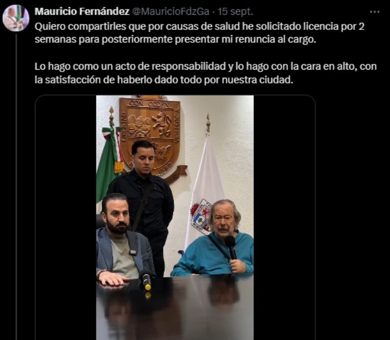 Hace unos días había solicitado  licencia 