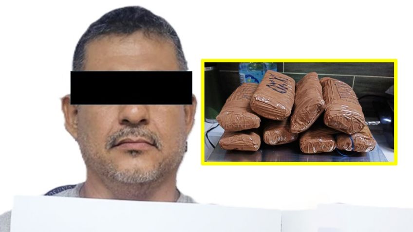 Detienen a chofer de tráiler que transportaba paquetes de droga en carretera de Sonora