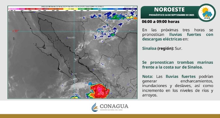 Así será el clima en Sonora este miércoles. Foto: Conagua