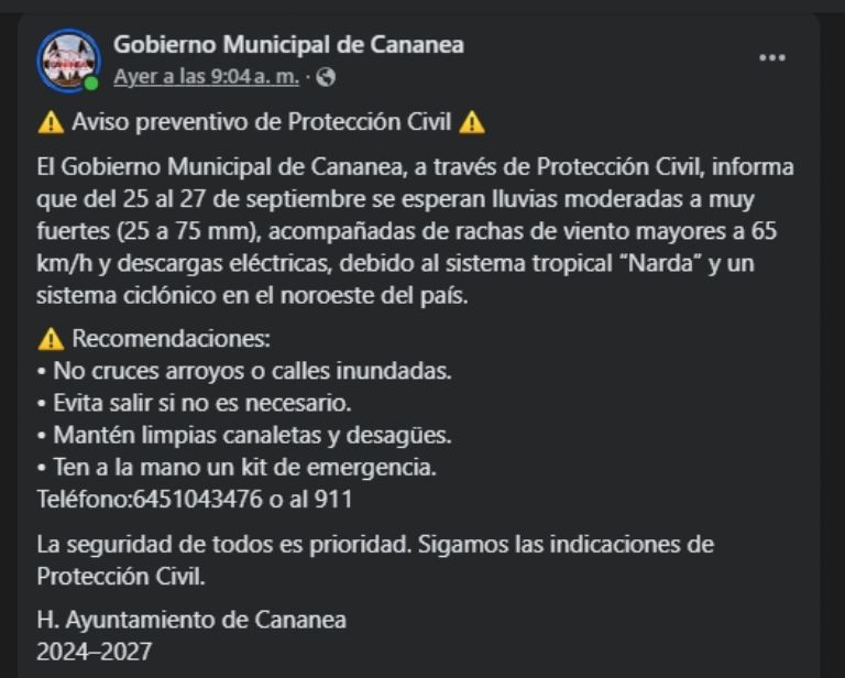Las lluvias seguirán este fin de semana 