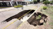 Foto ilustrativa de la nota titulada: Ciudad Obregón sigue enfrentando socavones tras las lluvias; nuevo hundimiento en la calle Mayo