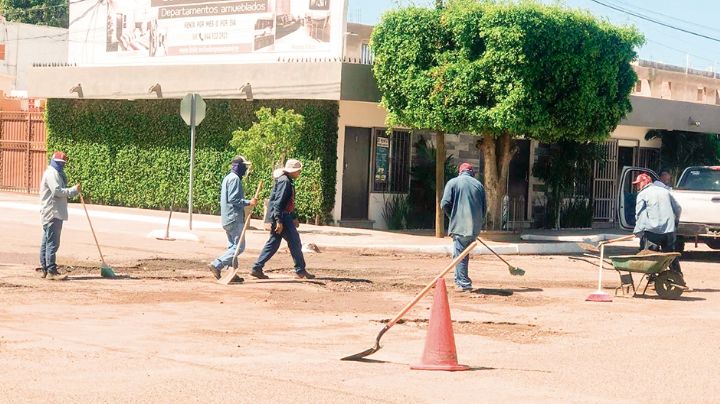 Realizan bacheo en varios sectores de Ciudad Obregón con 315 metros cúbicos de asfalto
