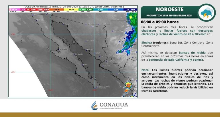 Así será el clima en Sonora este lunes. Foto: Conagua