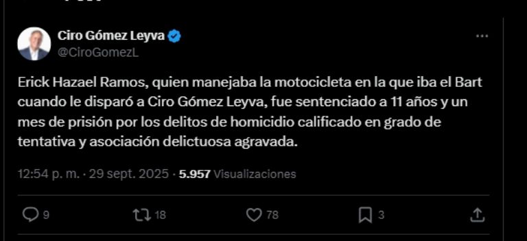 Publicación del periodista 