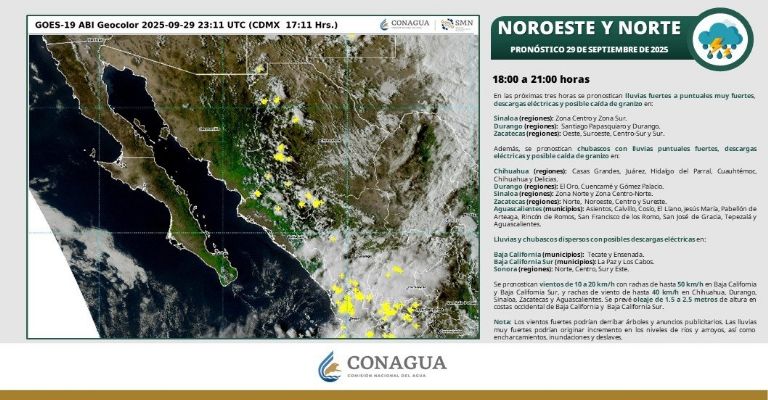 Este es el reporte del clima para Sonora