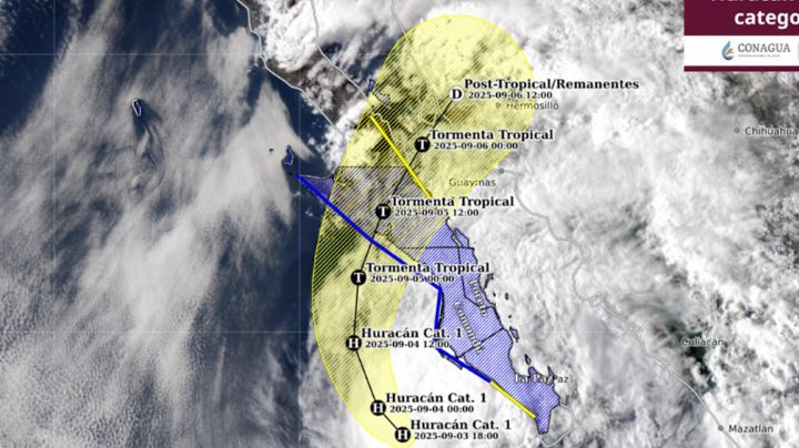 Clima en Sonora: HOY, 3 de SEPTIEMBRE, en la NOCHE se esperan INTENSAS LLUVIAS por huracán 'Lorena'