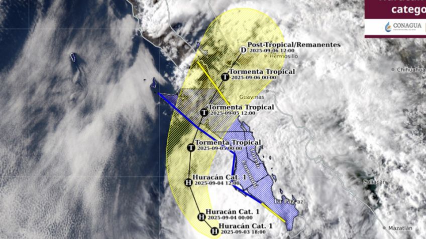 Clima en Sonora: HOY, 3 de SEPTIEMBRE, en la NOCHE se esperan INTENSAS LLUVIAS por huracán 'Lorena'