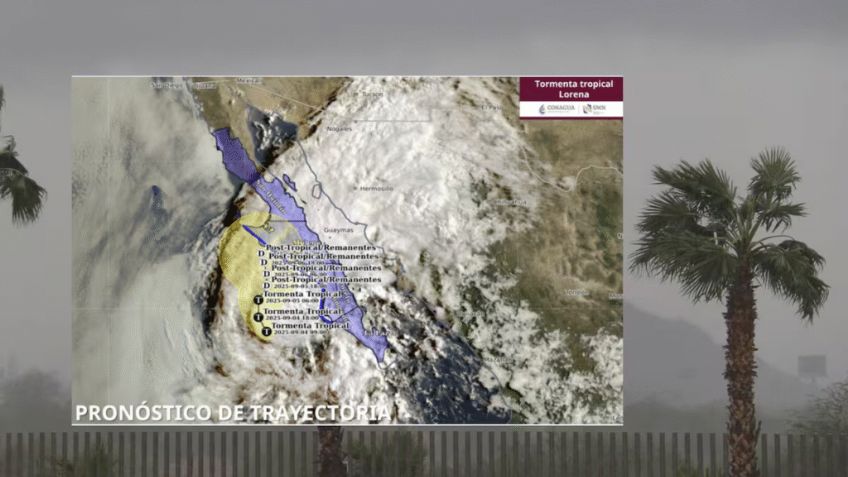 Huracán 'Lorena' se degrada a Tormenta Tropical: Así afectará a Sonora HOY 4 de septiembre